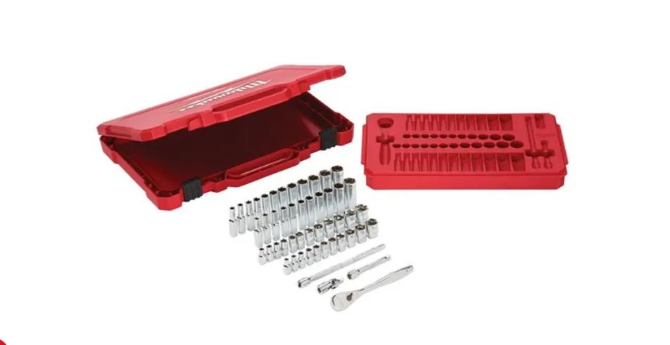 [4932464944] Milwaukee - 1/4in Ratcheting 50pc Socket Set Metric & Imperial