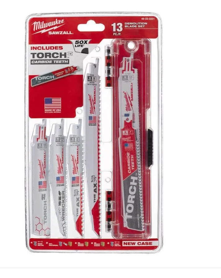 Milwaukee - 13 Piece Demolition Sawzall Blade Set