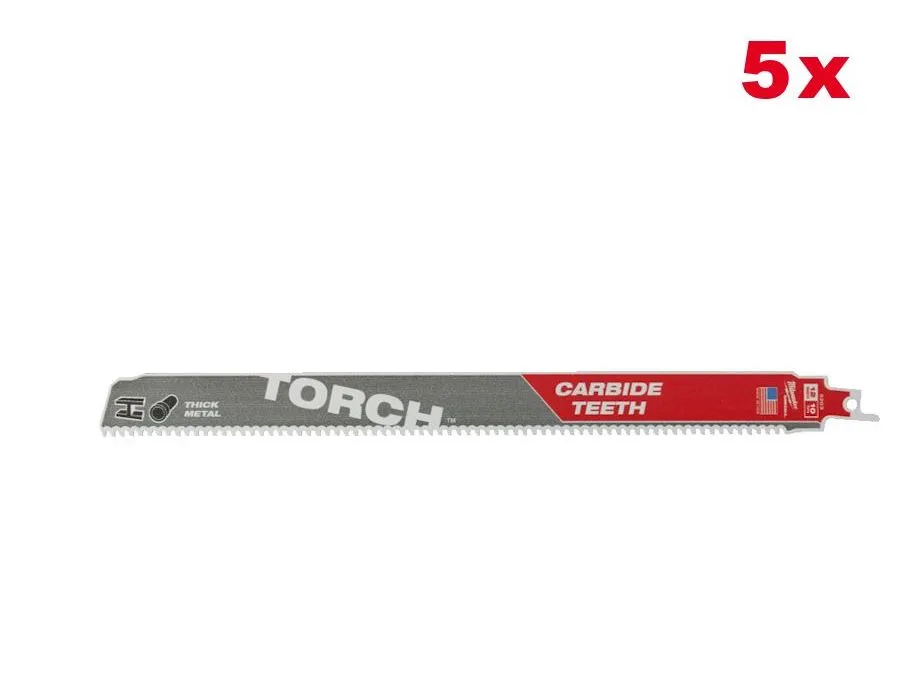 Milwaukee - 300mm x 10tpi Metal TORCH Carbide Sawzall Blades