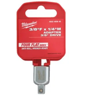 [4932480648] Milwaukee - 3/8" Drive to 1/4" Drive Chrome Socket Adapter