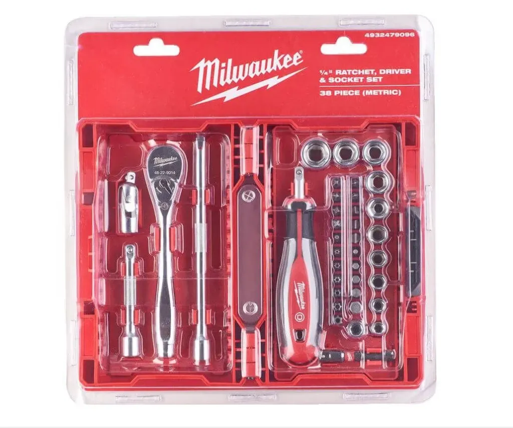 Milwaukee - 38 Piece 1/4" Ratchet, Driver & Socket Set