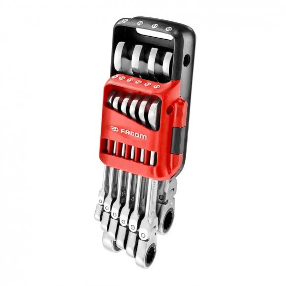 [467BF.JP10] Facom - Ratchet Combination Spanner Set